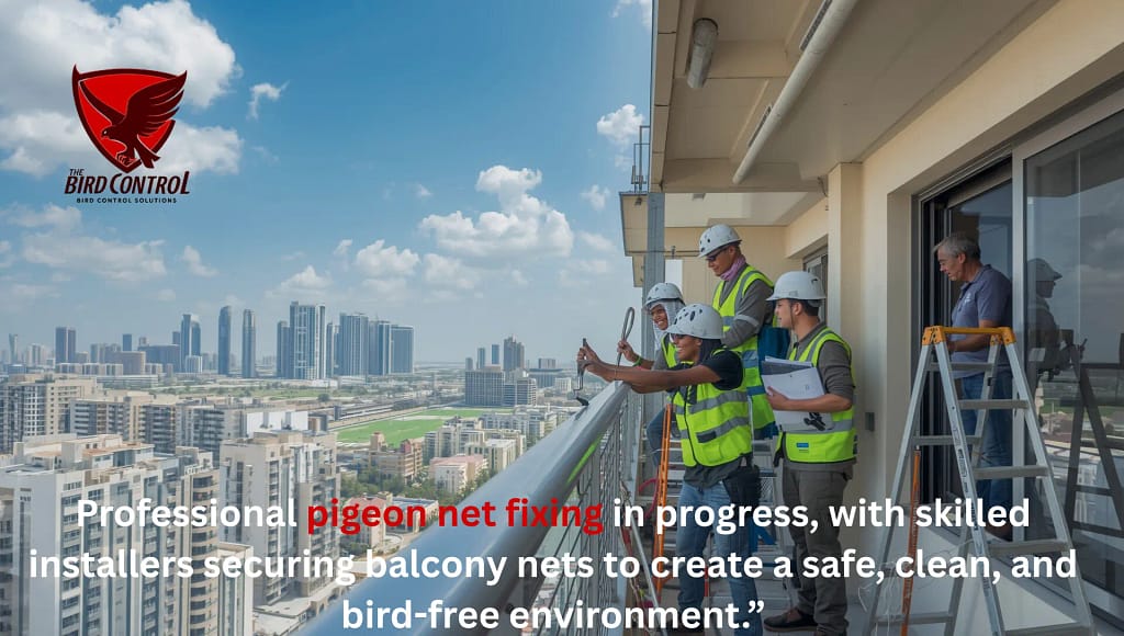 profisional pigeon net fixing